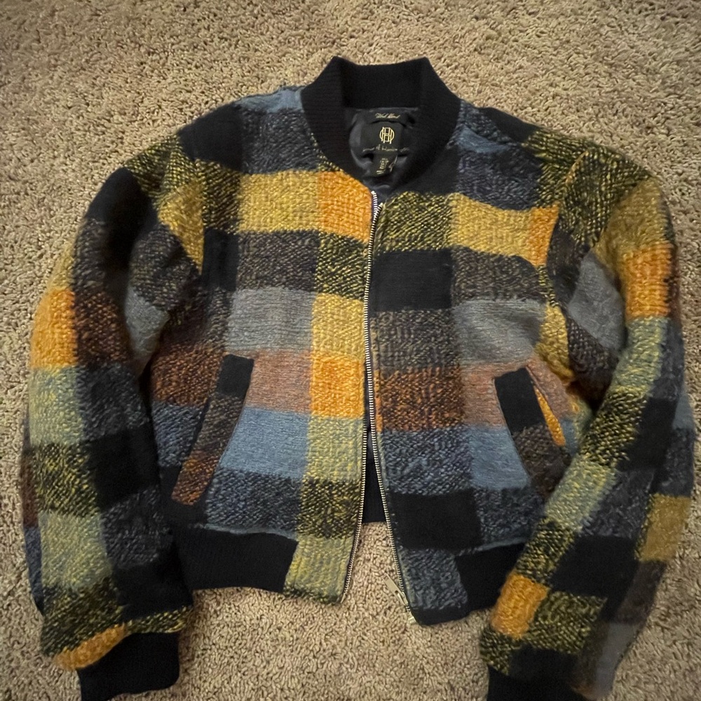 House of Harlow 1960 Checkered Wool Jacket